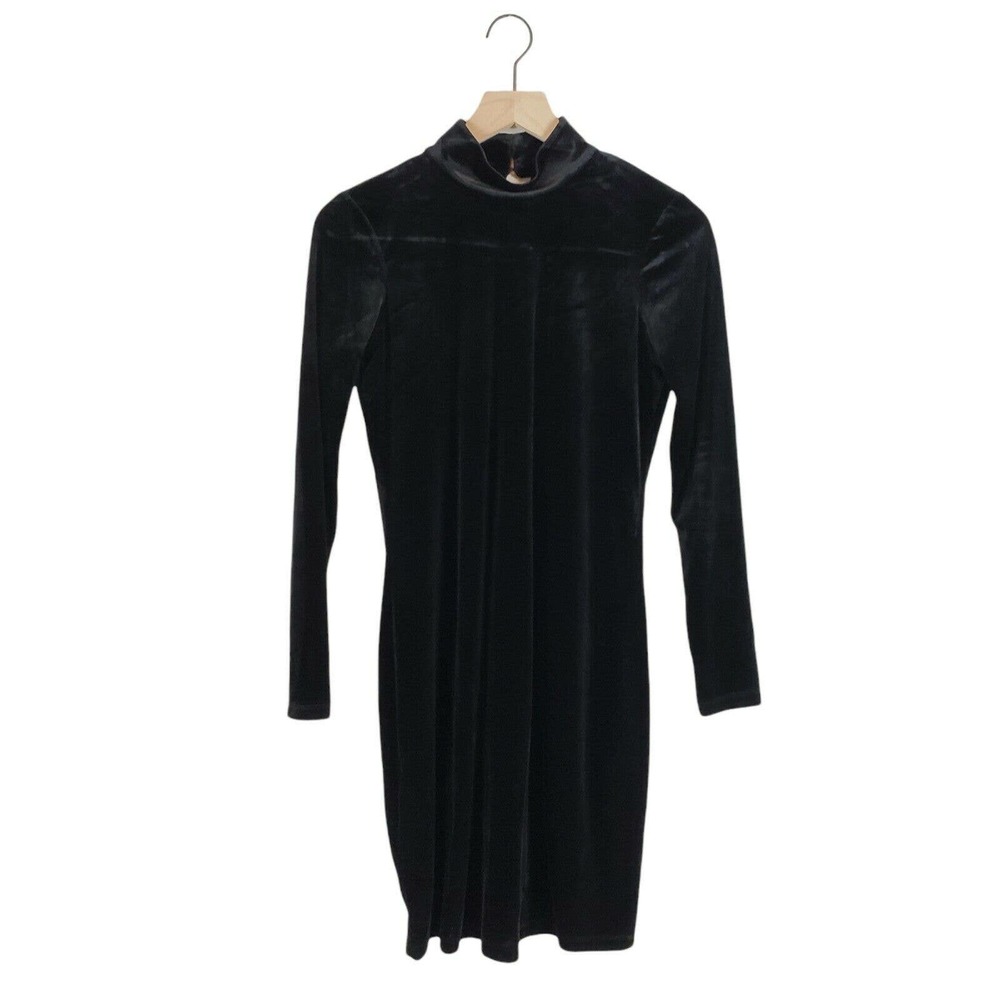 1. State Women's Size S  Black Velvet Sleeveless Halter Neck Bodycon Dress Party - Picture 6 of 12